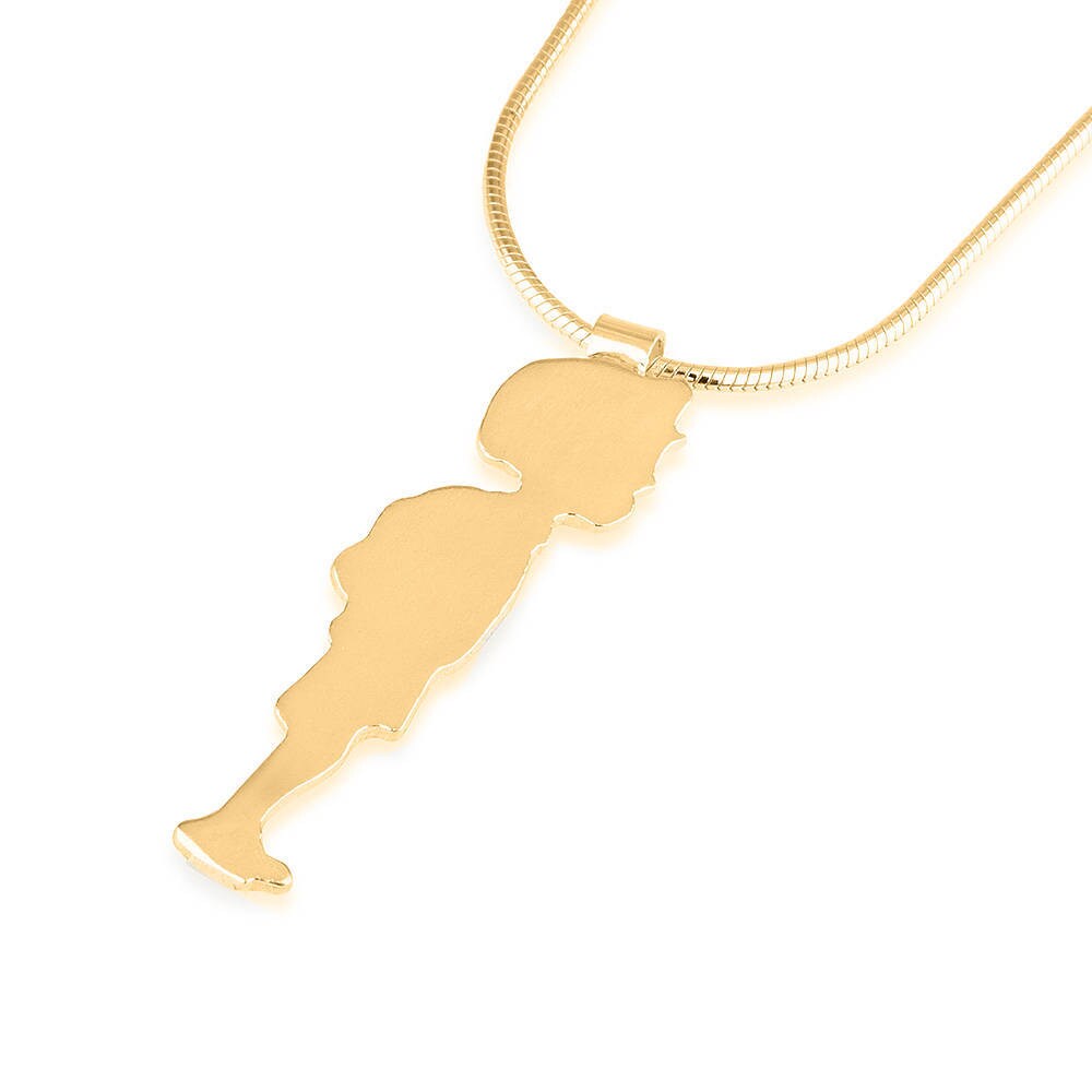 Boy Necklace Boy Pendant Silver Boy Figure Pendant Boy Etsy