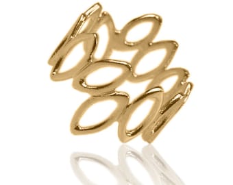 Zig Zag Ring , ZigZag Ring , Gold Bubbles Ring , Gold Geometric Ring , 14K Gold Ring