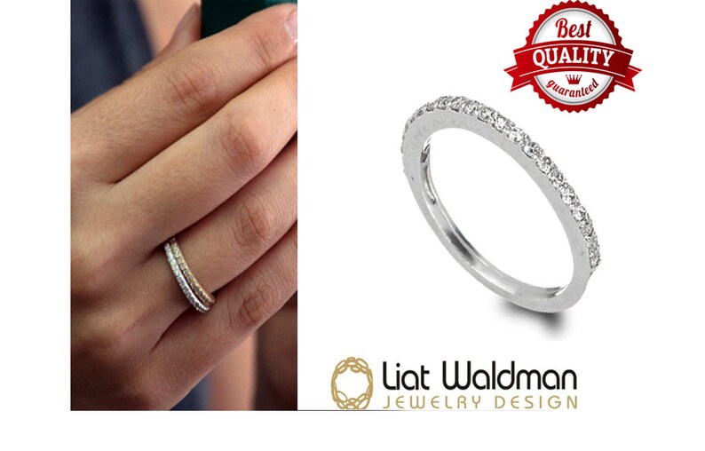 BEAUTIFUL Thin Engagement Ring Gift With Zirconstennis Etsy