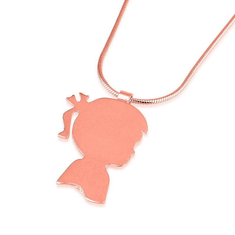 Girl Necklace Silver Girl Pendant Girl Image Pendant Etsy