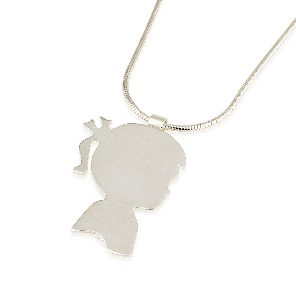 Boy Necklace Silver Boy Figure Pendant Boy Image Pendant - Etsy
