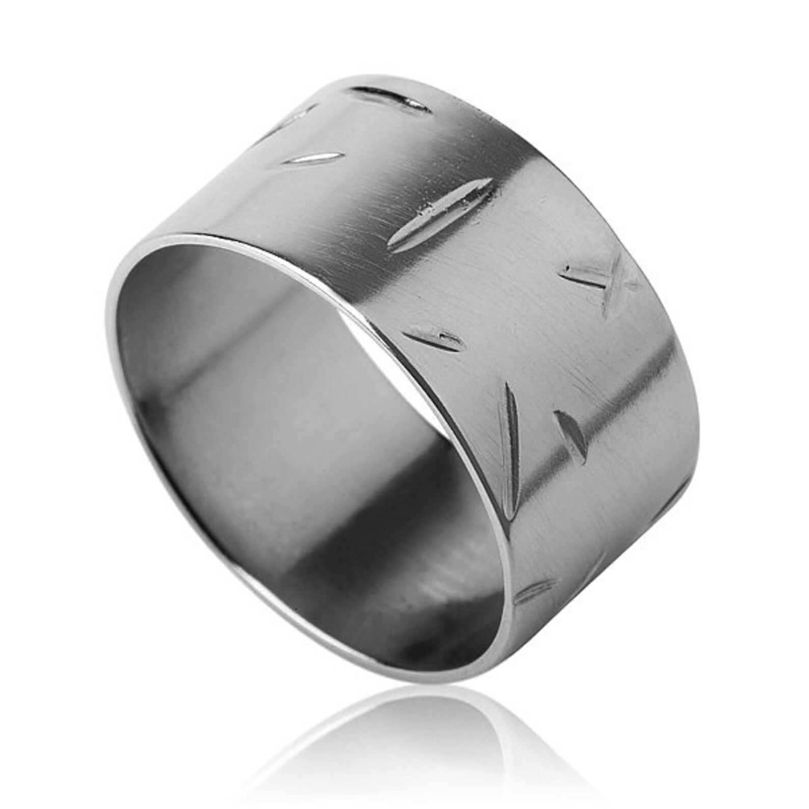 14k Gold Pattern Wedding Ring Texture Wedding Ring Wide Etsy