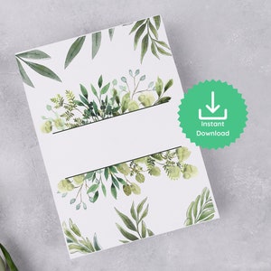 Modèle vierge modifiable de verdure d'eucalyptus, cartes imprimables, enseigne personnalisée, modèle de verdure, invitations de mariage/événement, pdf, png, jpg