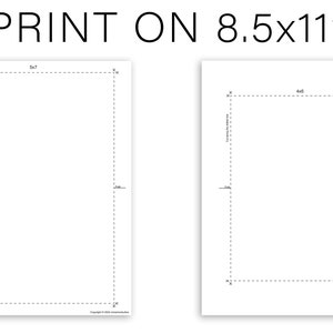 Modelos de cartões dobráveis para papel padrão 8,5x11 | Download instantâneo | Cartão dobrável faça você mesmo | 4x6, 5x7 | psd, png, jpg, pdf, svg