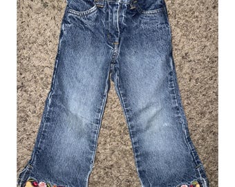Vintage Gymboree peuter meisjes maat 3 kleine jeans 2002 ~Apple for the Teacher ~
