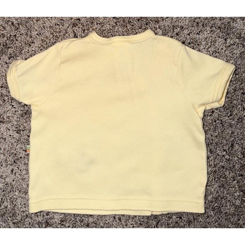 Vintage Carters John Lennon Yellow *Top Only* Animals 3-6m Y2K Baby Clothes image 2