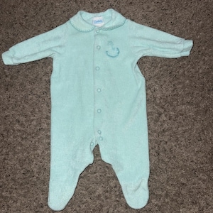 vintage Carter's pyjama en tissu éponge pour bébés garçons avec cheval à bascule 0-3 mois