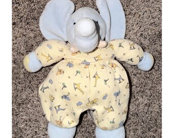 Carter's John Lennon pluche rammelaar blauwe olifant Real Love PJ's 1999 Yoko Ono