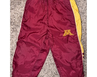 Vtg Minnesota Golden Gophers 2T Track pants Burgundy Yellow