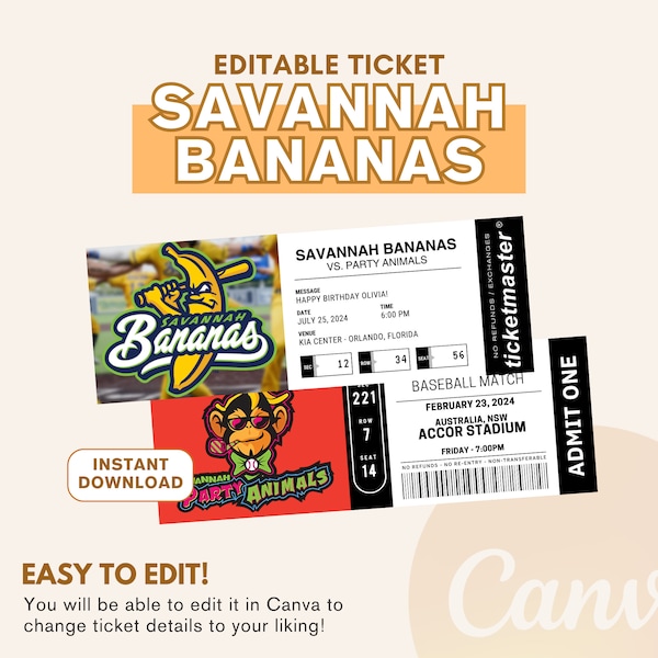 Savannah Bananas Png Etsy