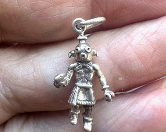 Charms.  Kachina Hopi Mud Head Sterling Silver Rare Charm. Two Charms Matching.