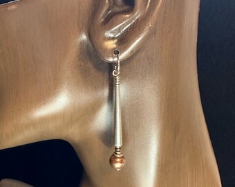 Earrings Sterling Silver And Copper Simple Smart