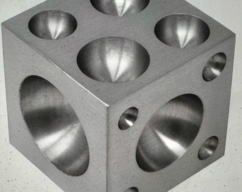 Steel Doming Block 2.5" x 2.5" x 2.5" Dapping Jewelry Making Metal Forming Tool