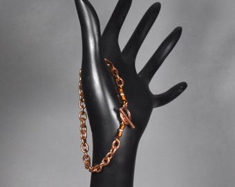 Solid Copper Chain Bracelet 6.5 ins