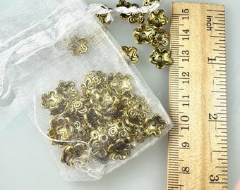 Bead Caps. Pewter
