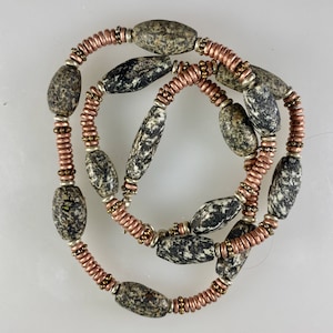 Men&#39;s Necklace Granite 200 BC to 300 AD Beads. 23 ins