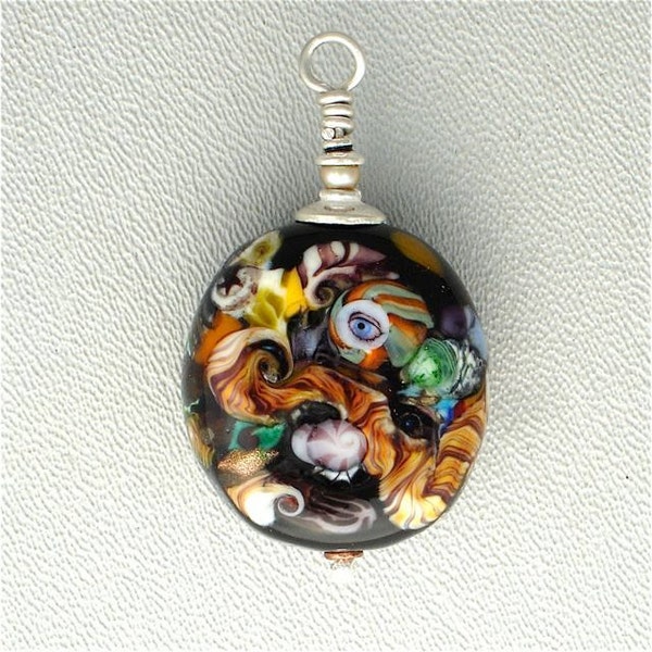 Lampwork Eye Bead Pendant Divine Chaos Series by Kate Drew Wilkinson