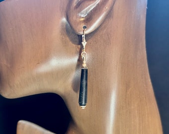 Earrings Black Stone and Sterling Silver Kate's Personal Collection.