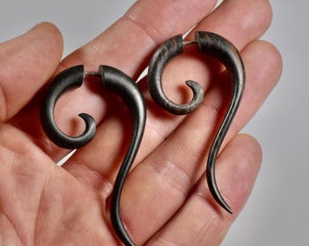 Earrings Natural Tribal Organic Wooden. Classic!
