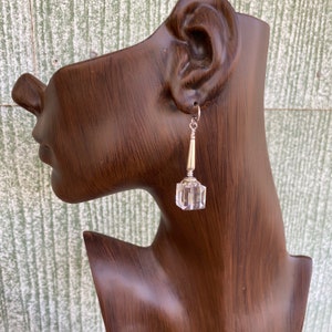 Swarovski Clear Crystal Cube Earrings