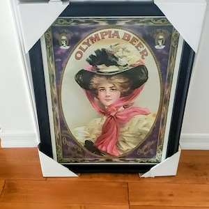 Olympia Beer Olympia Brewing Company Beautifully Framed Poster. (32&quot;x 25.5&quot;) Perfect for your Bar Pub or Man Cave