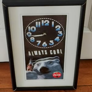 Coca Cola Coke featuring Coke Polar Bear Sign Clock Perfect for your Bar Pub or Man Cave Advertising (17.25"x 10.25")