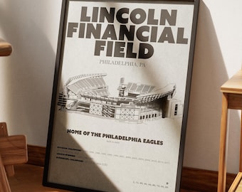 Hand drawn - Lincoln Financial Field, Philadelphia Eagles