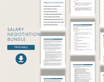 Salary Negotiation Guide with Real Example Script & Audio, Pay Rise Toolkit, Negotiation Email Templates + Free Job Application Tracker