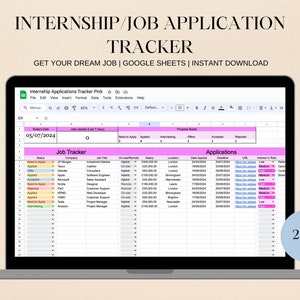 Ultimate Internship and Job Application Tracker Excel Template Job ...