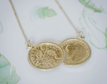 Holly Coin Necklace - Etsy UK