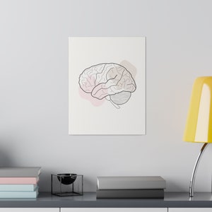 Aesthetic Brain Canvas art, Human Brain Wall decor, Anatomy Wall art, Science poster, living room decor, Psychologist Gifts, Painting canvas