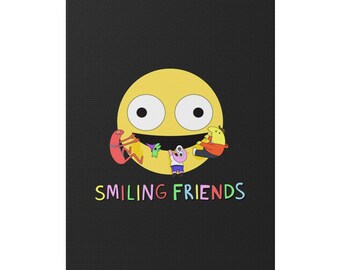 Smiling Friends canvas painting, Smiling Friends Funny canvas painting wall decor, Smiling friends painting, Smiling friends picture, gifts