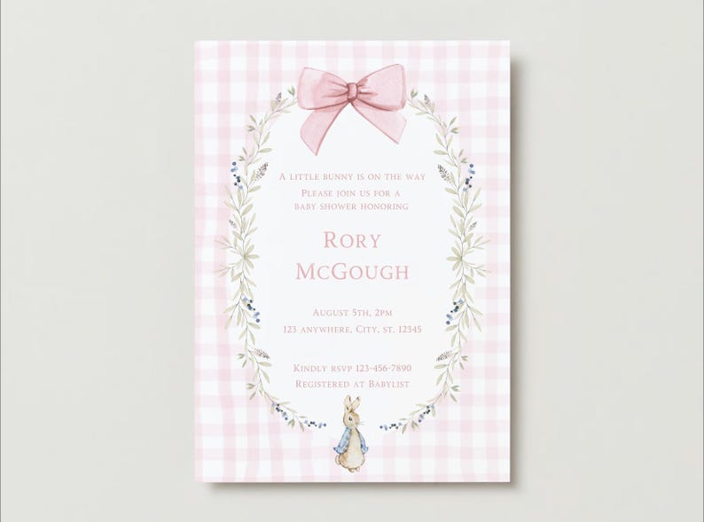 Peter Rabbit Baby Shower Invite,peter Rabbit Baby Shower,peter Rabbit