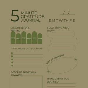 5 Minute Gratitude Journal