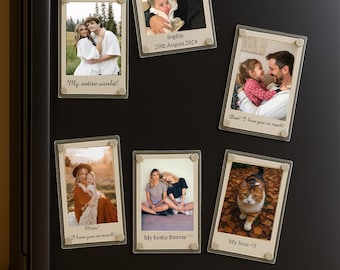 Personalized Christmas Gift For Dad, Mom, Family, Portrait Fridge Magnet, for Husband Boyfriend T4