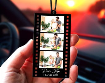 Personalised Photo Car Ornament Hanging Fathers day gifts, Car Polaroid Any Image Driving Test Pass Car Gift, Custom Car Air Gifts for dad