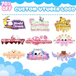 Custom Vtuber Logo | Cute Logo | Vtuber | Vtuber Asset | Kawaii Logo | PNGTuber Logo | Custom VTuber Logo Commission | GIFTuber Logo