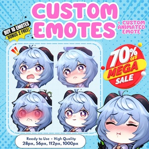 Custom Twitch Emotes, Animated Emotes, Vtuber Emotes, Kick Emotes, Sub Emote, Anime Emote, Pet Animal Emote For Your Stream Youtube Facebook