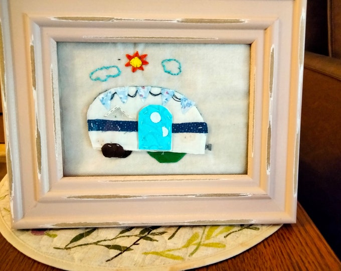 Slow Stitch Kit Retro Camper Pattern Camping Decor Gift Retirement Gift For Mom