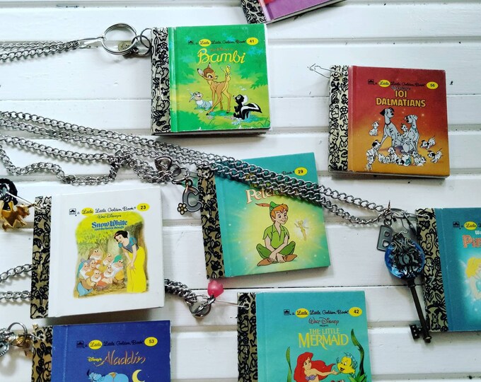 Mini Story Book Necklace Disney Little Golden Book Titles