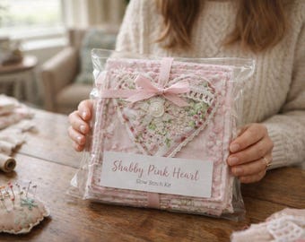 Bridal Shower Activity Kit Heirloom Wedding Keepsake Album DIY Slow Stitch Embroidery Kit Beginner Soft Fabric Memory Book Gift for Bride