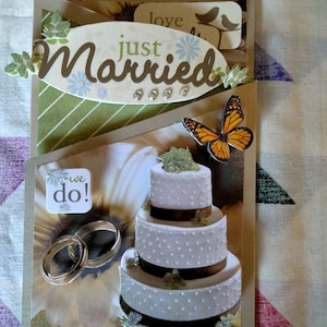 "Handgemachte Hochzeit Verlobungskarte ""Ich mache gerade verheiratet Paare Ankündigung an die Eltern Karte sie sagte Ja"" Karte."