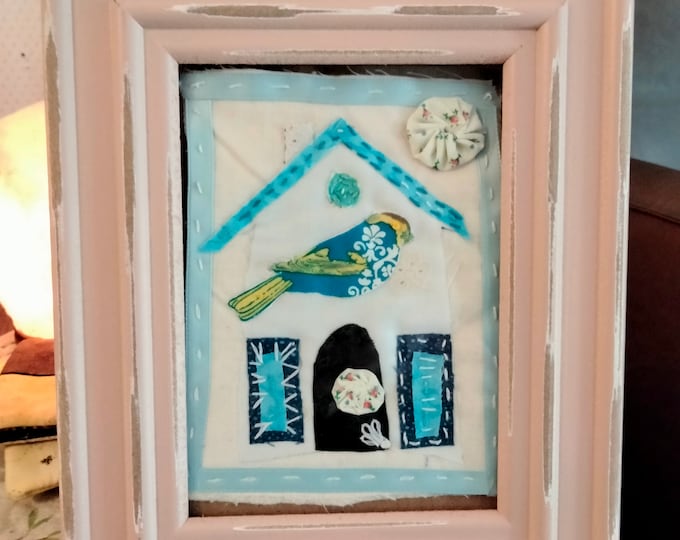 Bird Tiny House Patches Slow Stitch Kit For Rehab Patient Grandmother Recovery Gift Gown Robe Pajamas Get Well Gift For Mom and Daughter