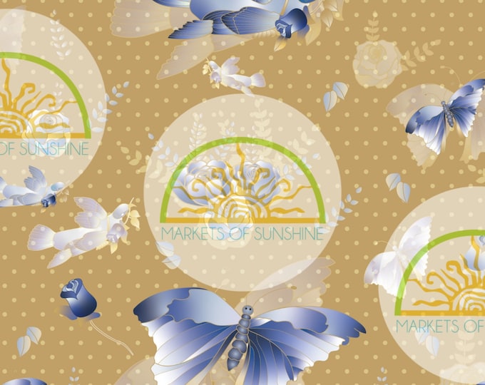 Butterfly Scrapbook Paper for Collage and Junk Journal Pages.  Digital Artwork Sheet for Card Making or Gift Tags.