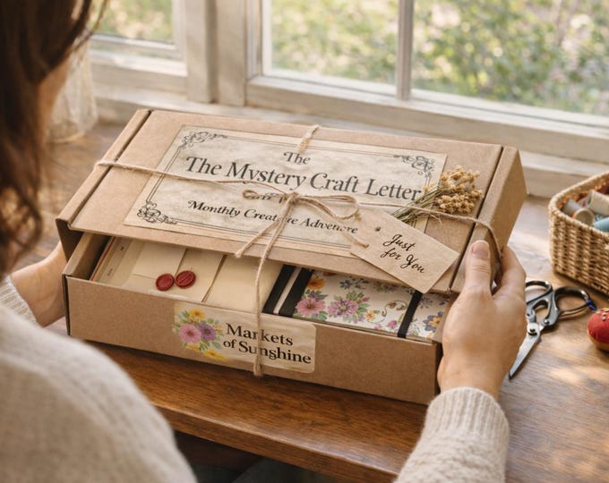 Craft March Subscription Gift Happy Mail Snail Letter Creative Journaling Vintage Stationery Paper Craft Inspiration Hand Embroidery Kit