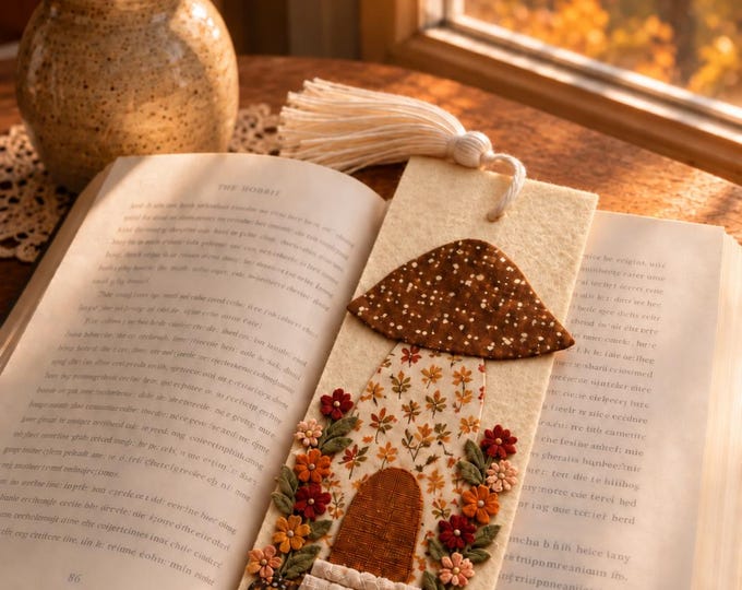 Bookmark Kit Teacher Gift Book Lover Present Academia Reading Bookmark Needlework Craft Librarian Gift Stitching Pattern Beginner Friendly