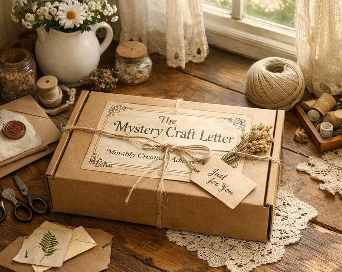 Craft Letter Subscription Handmade Mystery Gift Kits Happy Mail Snail Letter Creative Journaling Vintage Stationery Paper Craft Inspiration