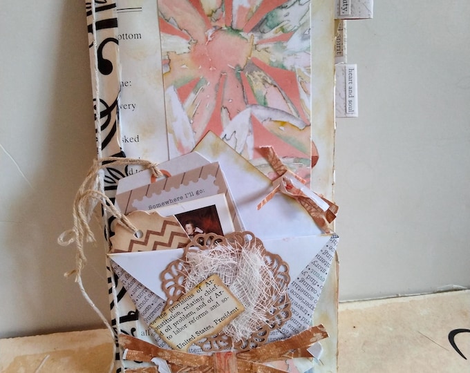 Slow Stitch Story Journal Handmade Fabric Journal Textile Art Notebook Creative Stitching Diary Slow Living Writing Journal Gift for Crafter