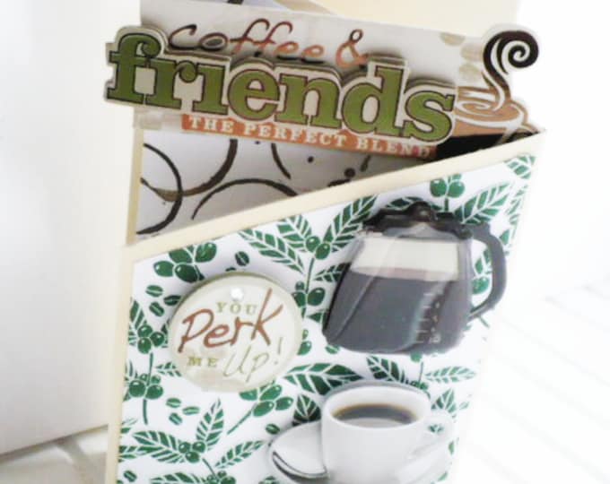 Handmade Coffee and Friendship Card for Girls Day Out Date or Party Invitation.  Thinking Of You Greeting Card.