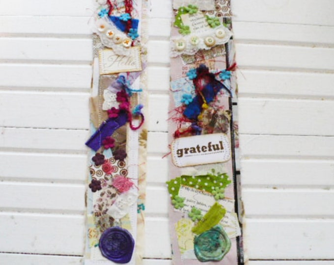 Handmade Junk Journal Embellishments Layered Cluster Strips For Craft and Sewing Projects Gift for Women.